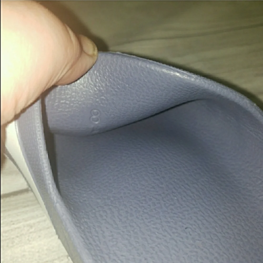 Adidas Adilette Blue White Sliders Men's Sz. 8‎